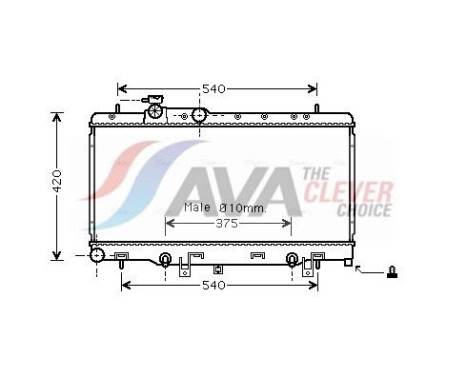Radiateur, refroidissement du moteur SUA2053 Ava Quality Cooling