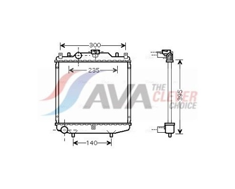 Radiateur, refroidissement du moteur SZ2028 Ava Quality Cooling