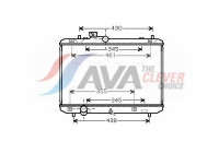 Radiateur, refroidissement du moteur SZ2083 Ava Quality Cooling