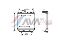 Radiateur, refroidissement du moteur SZA2064 Ava Quality Cooling