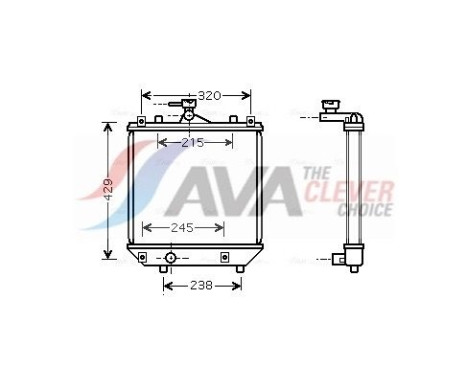 Radiateur, refroidissement du moteur SZA2064 Ava Quality Cooling