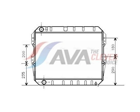 Radiateur, refroidissement du moteur TO2134 Ava Quality Cooling