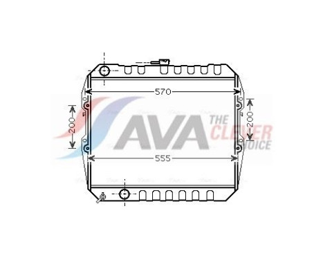 Radiateur, refroidissement du moteur TO2183 Ava Quality Cooling