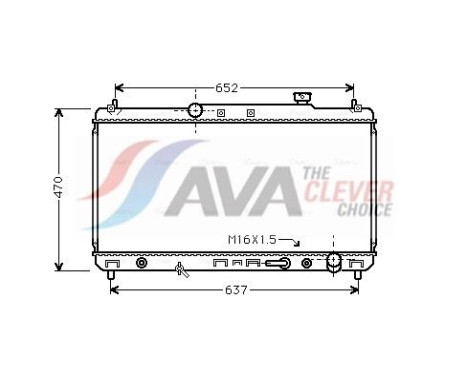 Radiateur, refroidissement du moteur TO2236 Ava Quality Cooling