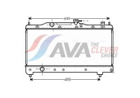 Radiateur, refroidissement du moteur TO2237 Ava Quality Cooling