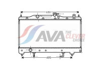 Radiateur, refroidissement du moteur TO2238 Ava Quality Cooling