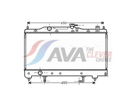 Radiateur, refroidissement du moteur TO2238 Ava Quality Cooling