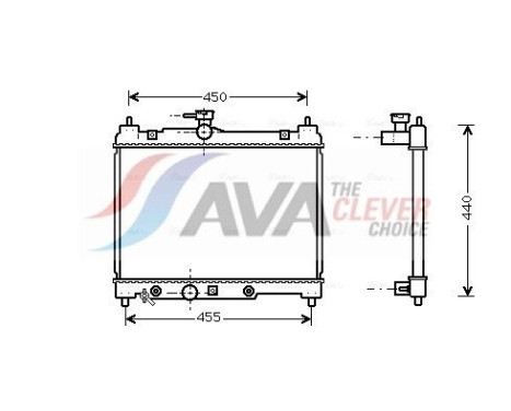 Radiateur, refroidissement du moteur TO2287 Ava Quality Cooling