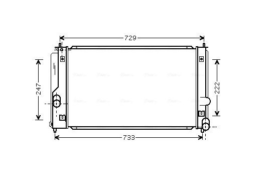 Radiateur, refroidissement du moteur TO2295 Ava Quality Cooling