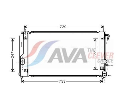 Radiateur, refroidissement du moteur TO2296 Ava Quality Cooling