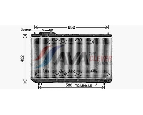 Radiateur, refroidissement du moteur TO2297 Ava Quality Cooling