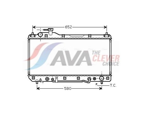 Radiateur, refroidissement du moteur TO2298 Ava Quality Cooling