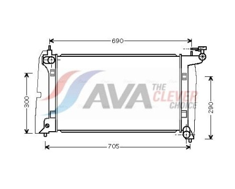 Radiateur, refroidissement du moteur TO2302 Ava Quality Cooling