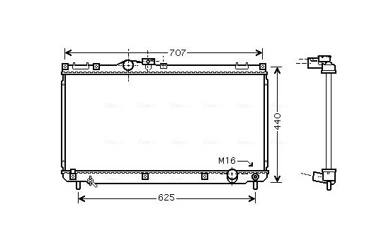 Radiateur, refroidissement du moteur TO2321 Ava Quality Cooling