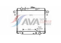 Radiateur, refroidissement du moteur TO2329 Ava Quality Cooling