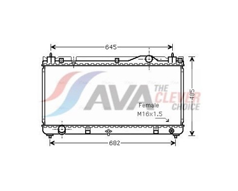 Radiateur, refroidissement du moteur TO2342 Ava Quality Cooling