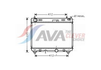 Radiateur, refroidissement du moteur TO2358 Ava Quality Cooling