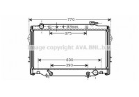 Radiateur, refroidissement du moteur TO2376 Ava Quality Cooling