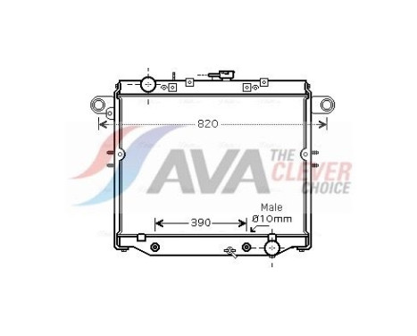 Radiateur, refroidissement du moteur TO2378 Ava Quality Cooling