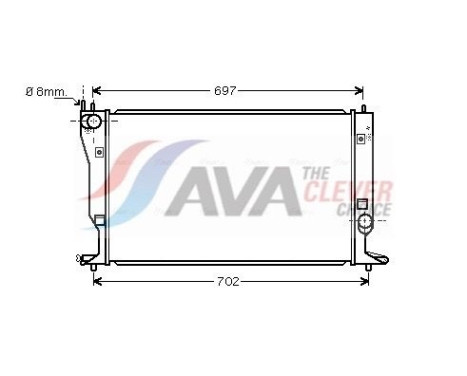 Radiateur, refroidissement du moteur TO2398 Ava Quality Cooling