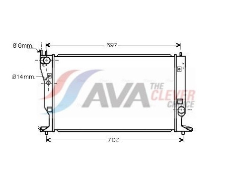 Radiateur, refroidissement du moteur TO2399 Ava Quality Cooling