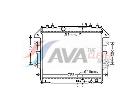 Radiateur, refroidissement du moteur TO2432 Ava Quality Cooling