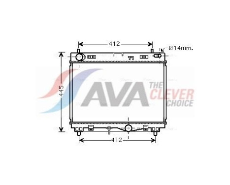 Radiateur, refroidissement du moteur TO2500 Ava Quality Cooling