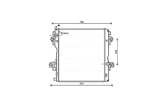 Radiateur, refroidissement du moteur TO2603 Ava Quality Cooling