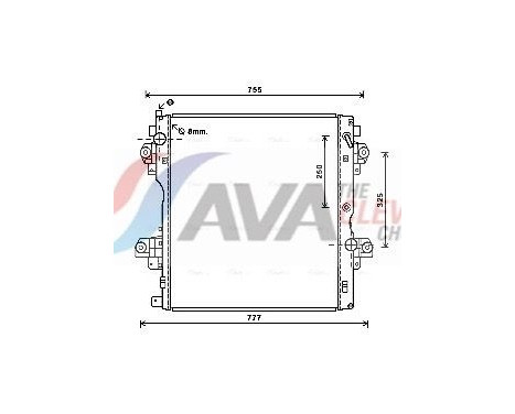 Radiateur, refroidissement du moteur TO2604 Ava Quality Cooling