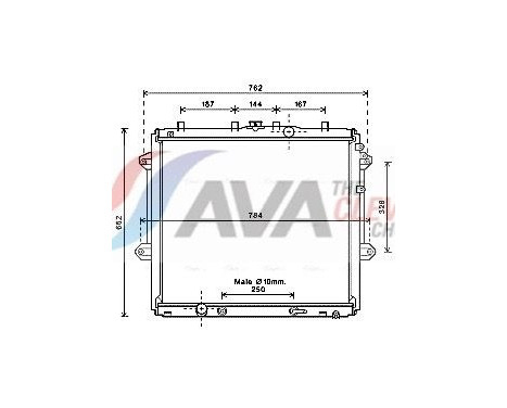 Radiateur, refroidissement du moteur TO2616 Ava Quality Cooling