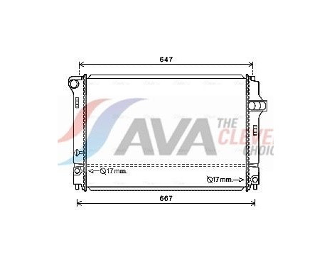Radiateur, refroidissement du moteur TO2700 Ava Quality Cooling