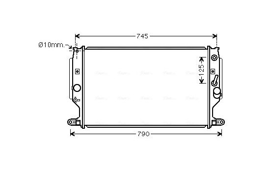 Radiateur, refroidissement du moteur TO2704 Ava Quality Cooling