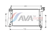 Radiateur, refroidissement du moteur TOA2289 Ava Quality Cooling