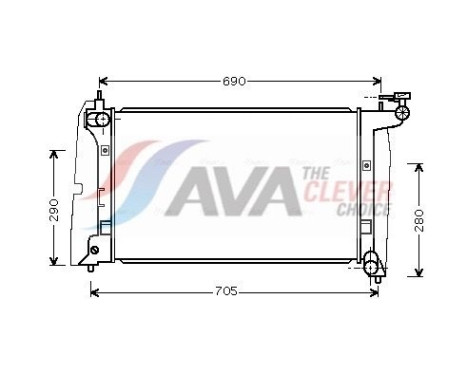 Radiateur, refroidissement du moteur TOA2289 Ava Quality Cooling