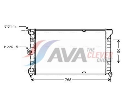 Radiateur, refroidissement du moteur VN2037 Ava Quality Cooling
