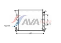 Radiateur, refroidissement du moteur VN2070 Ava Quality Cooling