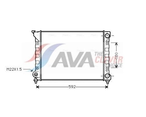 Radiateur, refroidissement du moteur VN2071 Ava Quality Cooling
