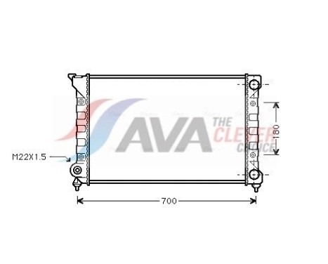 Radiateur, refroidissement du moteur VN2072 Ava Quality Cooling