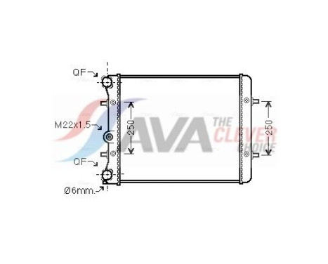 Radiateur, refroidissement du moteur VN2152 Ava Quality Cooling