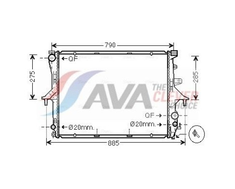 Radiateur, refroidissement du moteur VN2198 Ava Quality Cooling