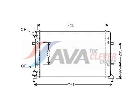 Radiateur, refroidissement du moteur VN2204 Ava Quality Cooling