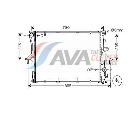 Radiateur, refroidissement du moteur VN2214 Ava Quality Cooling