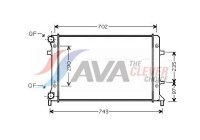 Radiateur, refroidissement du moteur VN2228 Ava Quality Cooling