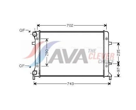 Radiateur, refroidissement du moteur VN2228 Ava Quality Cooling