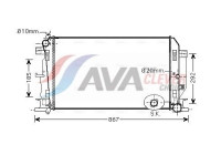 Radiateur, refroidissement du moteur VN2271 Ava Quality Cooling