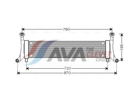Radiateur, refroidissement du moteur VN2278 Ava Quality Cooling