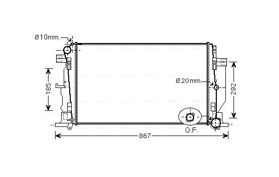 Radiateur, refroidissement du moteur VN2279 Ava Quality Cooling