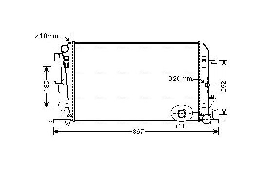 Radiateur, refroidissement du moteur VN2282 Ava Quality Cooling