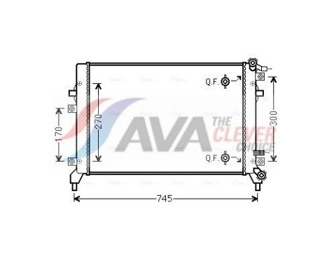 Radiateur, refroidissement du moteur VN2326 Ava Quality Cooling
