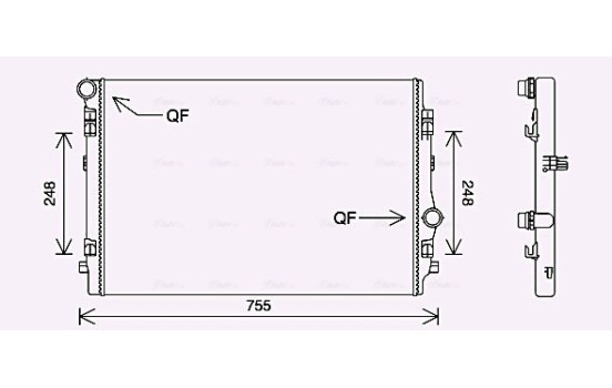 Radiateur, refroidissement du moteur VN2398 Ava Quality Cooling